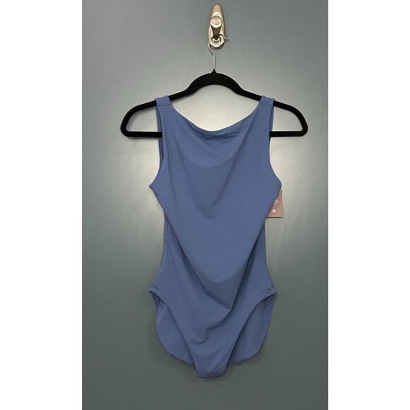Auden Tops - NWT Women's Luxe Stretch Boatneck Bikini Bodysuit - Auden Blue XL